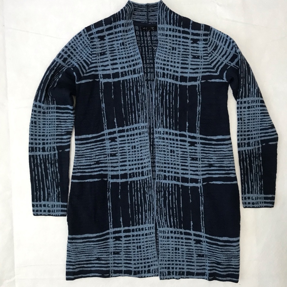 H by Halston Blue Duster Sweater
